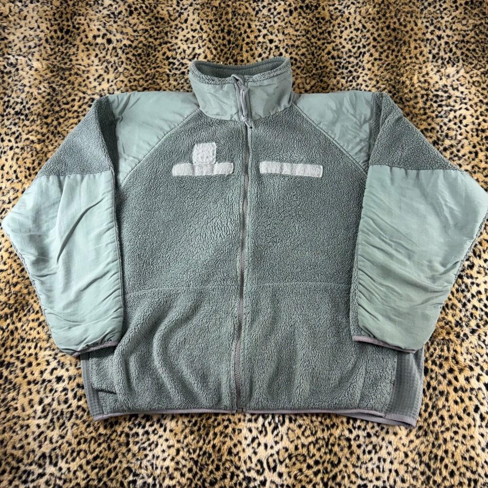 Mens Vintage US Military ECWCS Gen III L3 Fleece Jacket Green XL Regular 1108